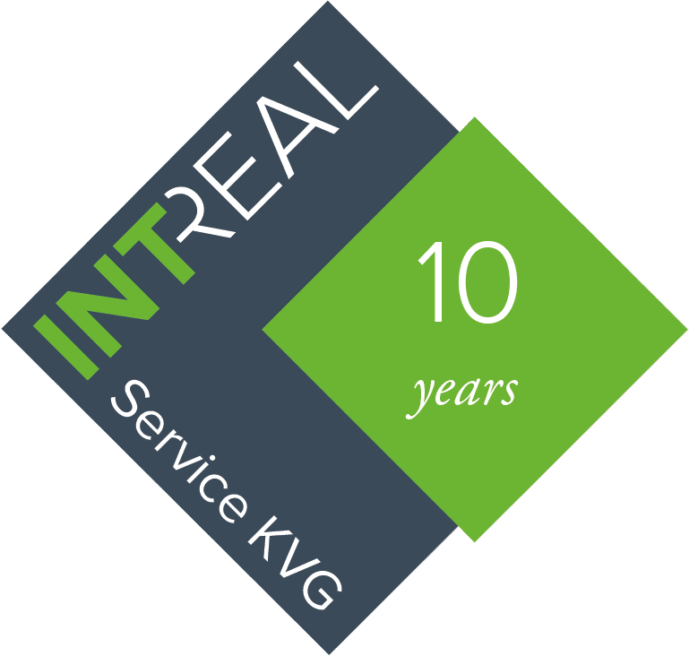 10 years jubilee INTREAL Service-KVG Logo
